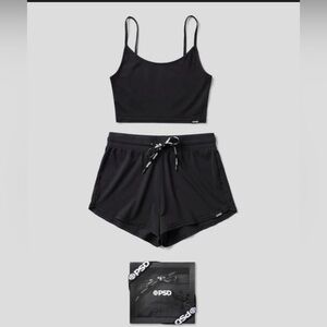 PSD Classic Black Tank and Shorts Set
